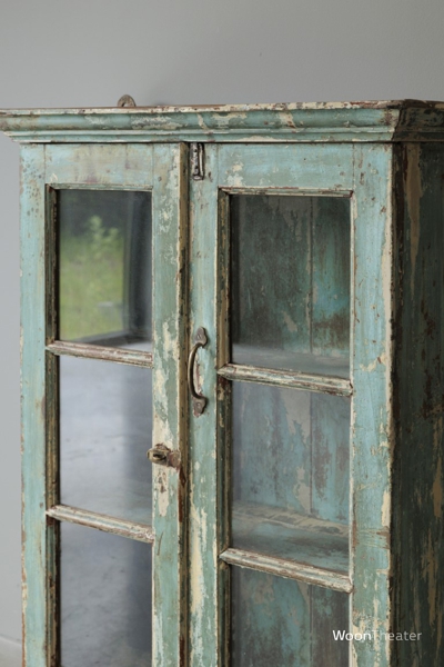 Authentiek 2-deurs vitrinekastje | India