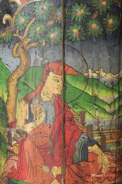 Antieke kleurrijke zuil | Tibet