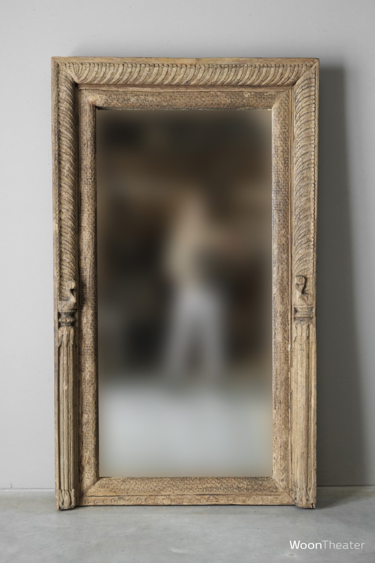 Origineel oude grote spiegel | houtsnijwerk