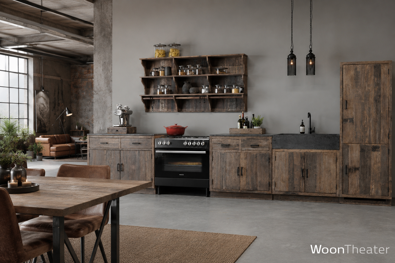 Stoere landelijke houten keuken | K005, K003, K002, K010