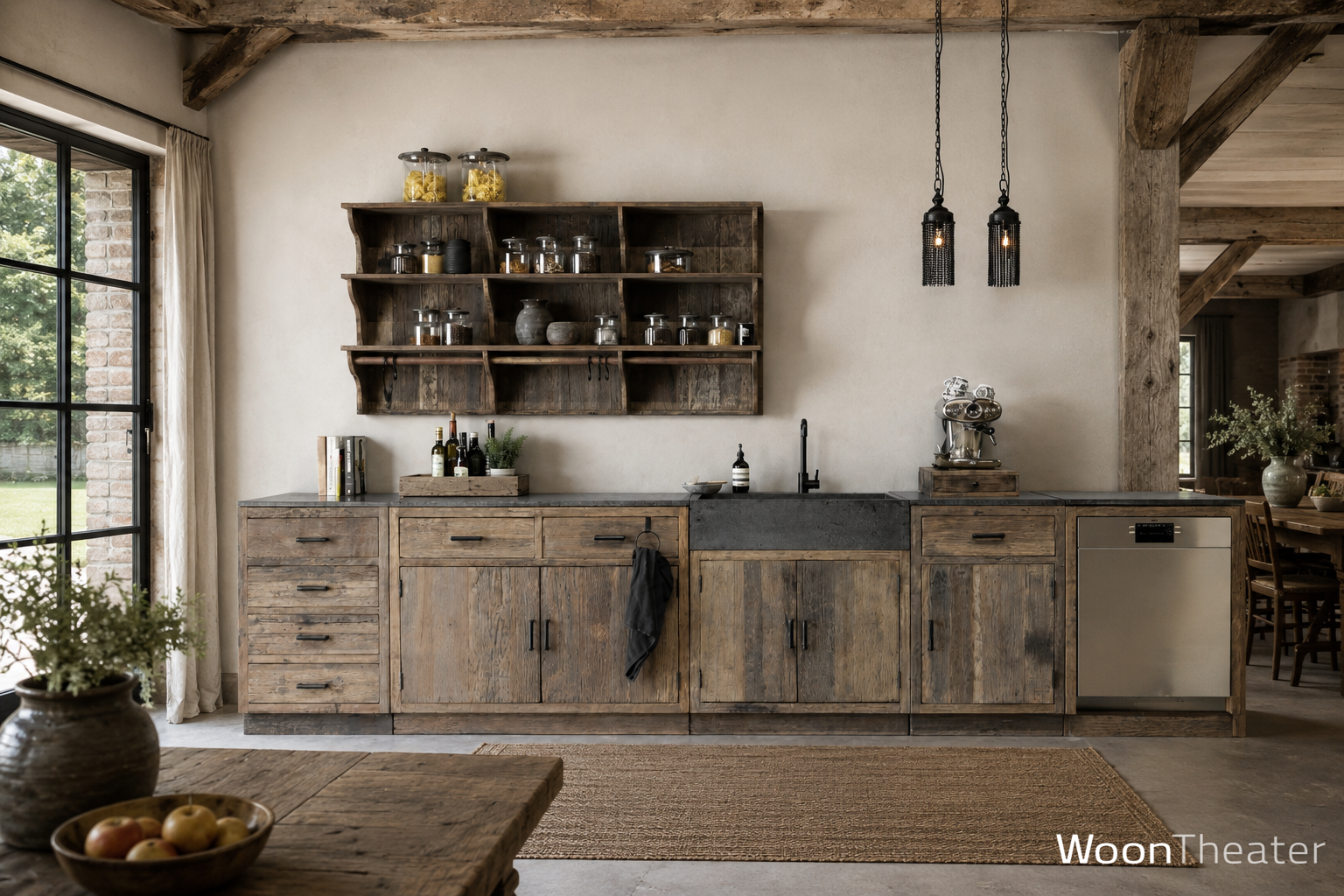 Rustieke oud houten landelijke keuken | K001, K005, K002, K003, K008