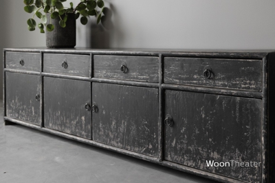 Tv dressoir | rustiek zwart