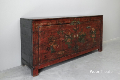 Authentiek rood beschilderd dressoir | China