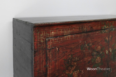 Authentiek rood beschilderd dressoir | China