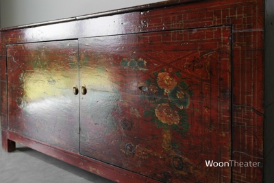 Authentiek rood beschilderd dressoir | China