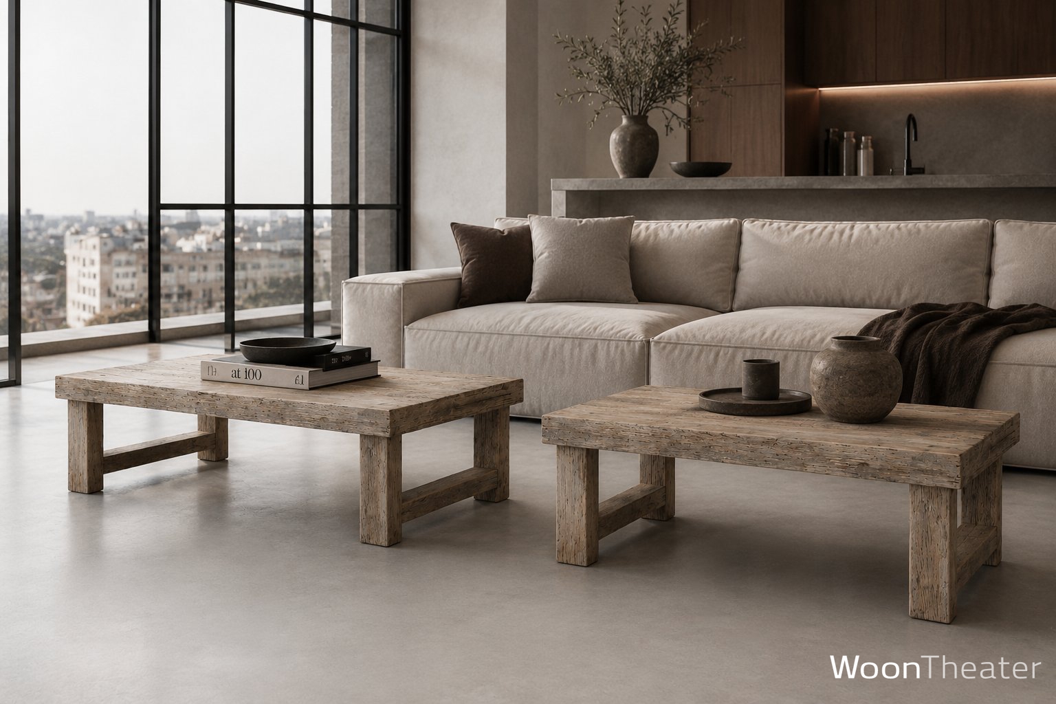 Rustiek houten salontafel Texas | 120 cm