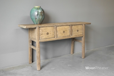 Wandtafel met 3 lade | oud hout