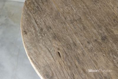 Salontafel rond oud hout