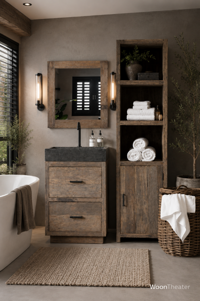 badkamermeubels oud hout