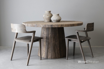 oud houten tafel kolom