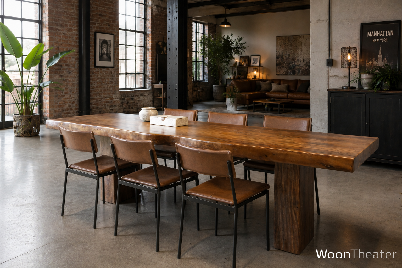 Luxueuze retro-look Suar massief houten eettafel | 300 cm