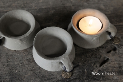 Waxinelichthouder met oor | Organic
