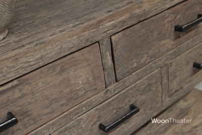 Wandtafel 5 lade | oud hout