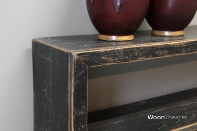 Tv rek oud hout | zwart