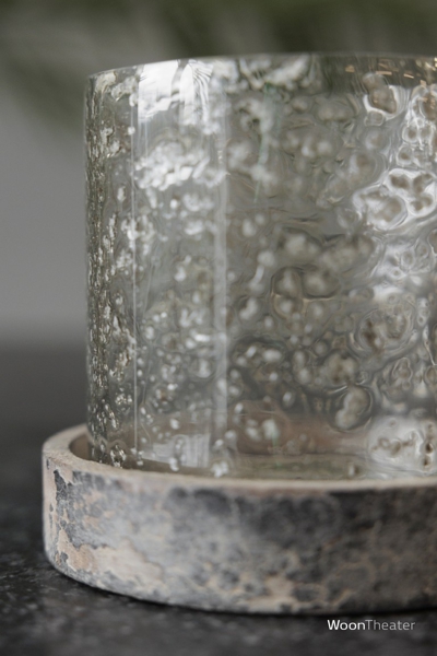 Landelijk glazen windlicht | pot | Small