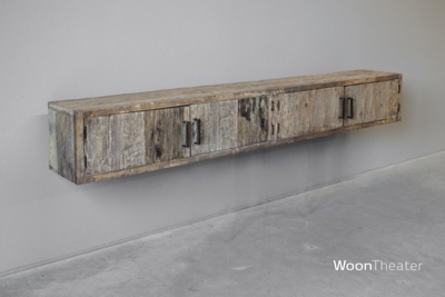 Hangend tv dressoir | oud rustiek hout
