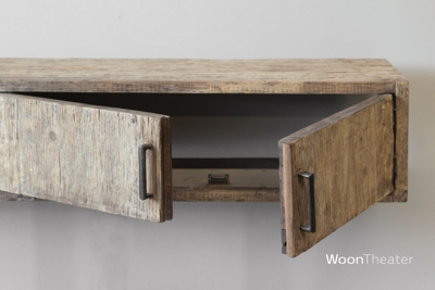 Hangend tv dressoir | oud rustiek hout