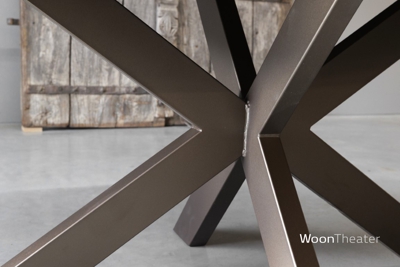 Metalen onderstel koker 10x5 | Spinpoot type K | Brons poedercoat