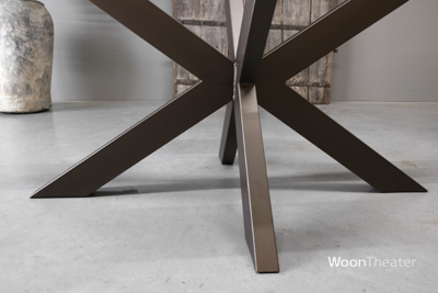 Metalen onderstel koker 10x5 | Spinpoot type K | Brons poedercoat