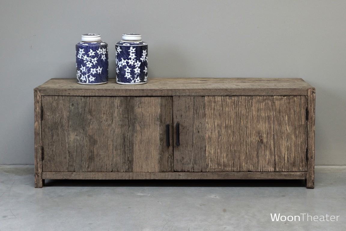Stoer rustiek houten tv-dressoir | Monaco