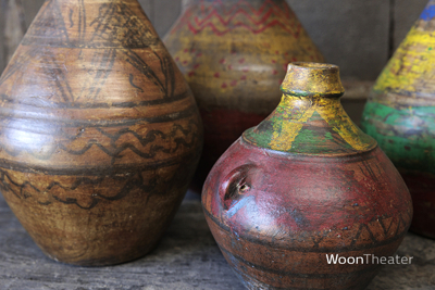 Set van 4 oude kruikjes | India