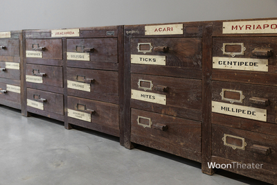 Vintage museum ladekast | authentiek exemplaar
