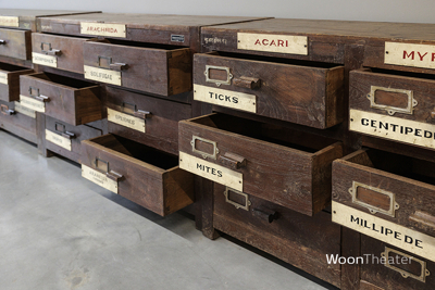 Vintage museum ladekast | authentiek exemplaar
