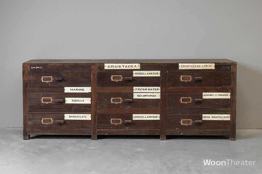 Vintage museum ladekast | authentiek exemplaar