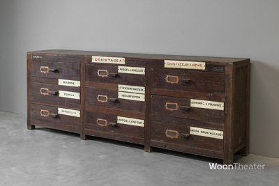 Vintage museum ladekast | authentiek exemplaar