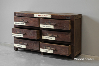 Vintage museum ladekast | authentiek exemplaar
