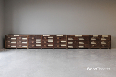 Vintage museum ladekast | authentiek exemplaar