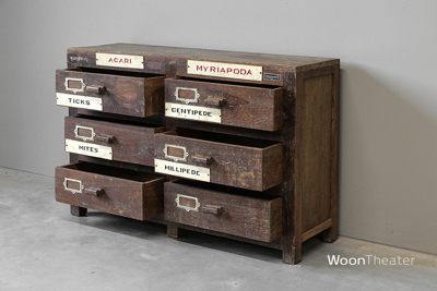 Vintage museum ladekast | authentiek exemplaar