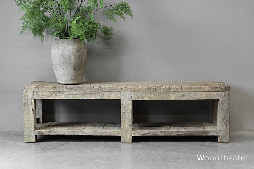 Unieke oude (tv) workmate tafel | rustiek
