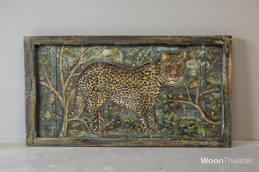 Vintage wandpaneel | handgeschilderd