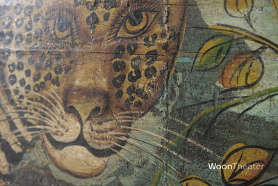 Vintage wandpaneel | handgeschilderd