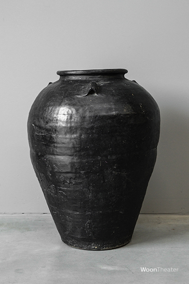 Unieke oude pot | zwart