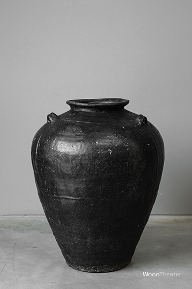 Unieke oude pot | zwart