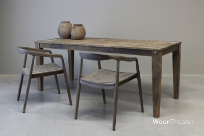 Antieke landelijke eettafel | oud teakhout