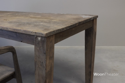 Antieke landelijke eettafel | oud teakhout