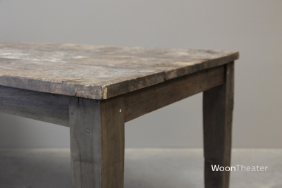 Antieke landelijke eettafel | oud teakhout