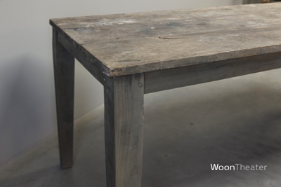 Antieke landelijke eettafel | oud teakhout