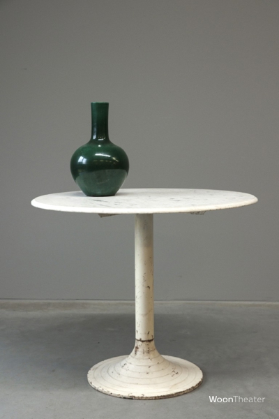 Bistrotafel met rond marmer blad | India