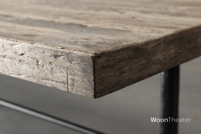XXL eettafel op gietijzeren onderstel | India