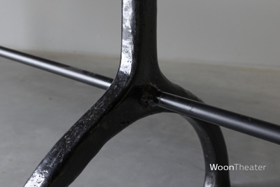 XXL eettafel op gietijzeren onderstel | India