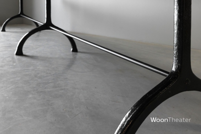 XXL eettafel op gietijzeren onderstel | India