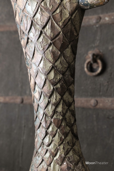 Authentieke beschilderde houten vis | India