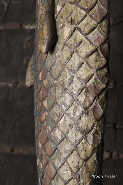 Authentieke beschilderde houten vis | India