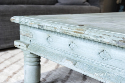 Vintage salontafel | blauw/groen | India