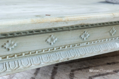 Vintage salontafel | blauw/groen | India