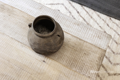 Vintage salontafel met plank | oud hout